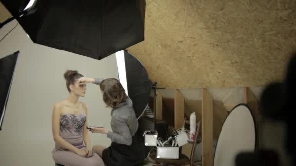 Make-up krásy proces — Stock video