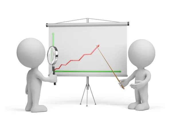 Graph of growth in the business — Stock Photo, Image