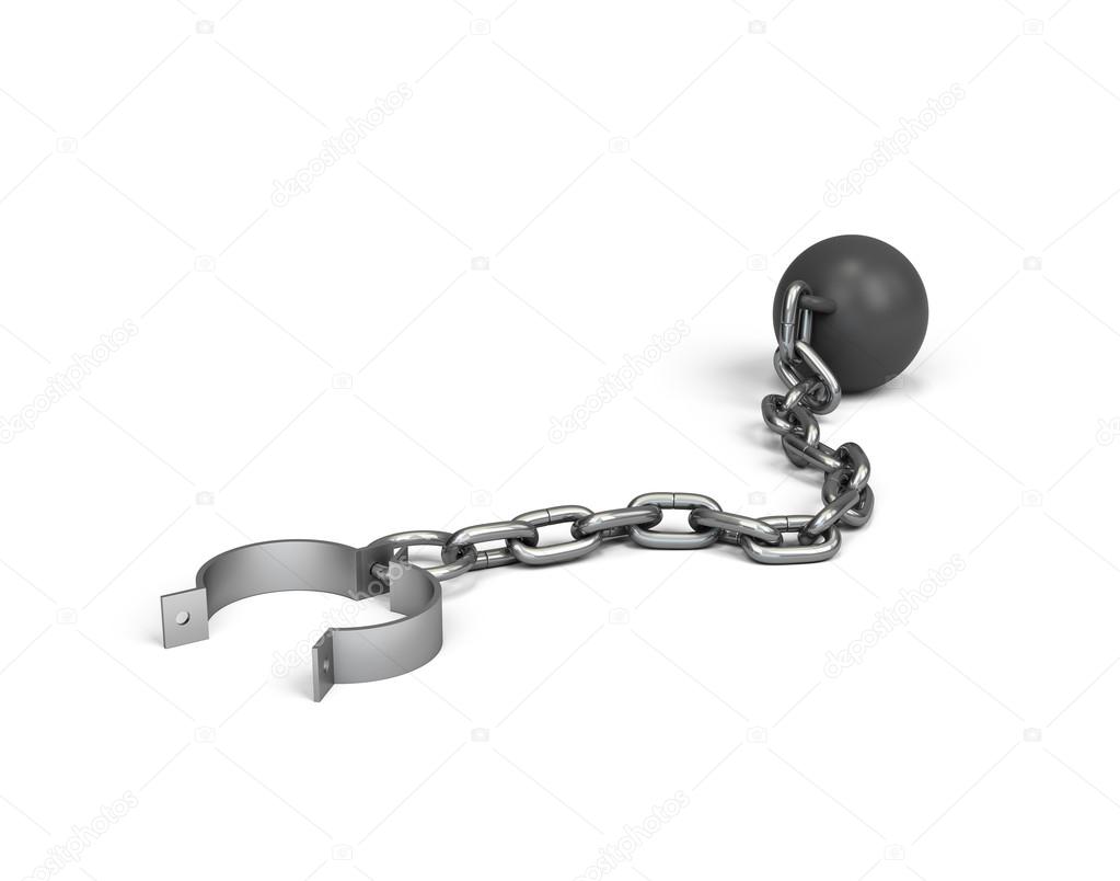 Metallic ball and chain