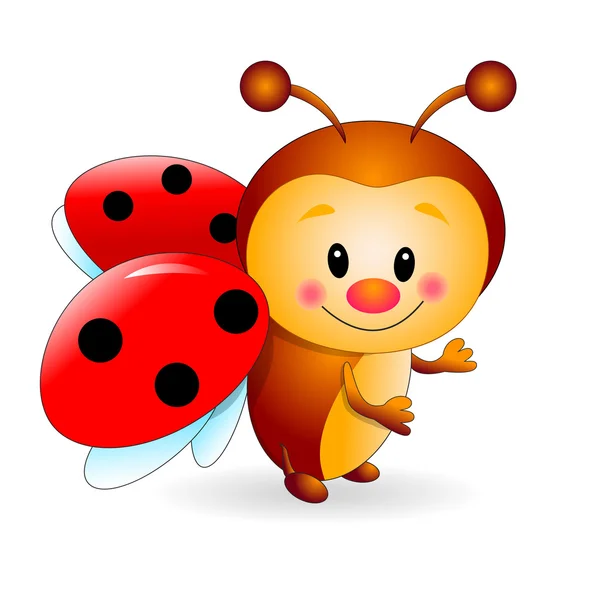 stock vector Funny ladybug cartoon.