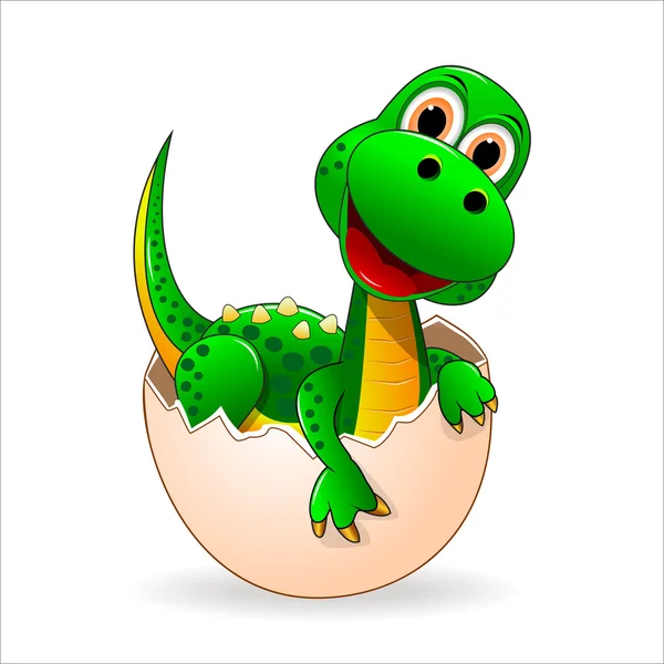 Pequeño dinosaurio lindo — Vector de stock