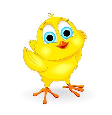 karikatür sarı tavuk