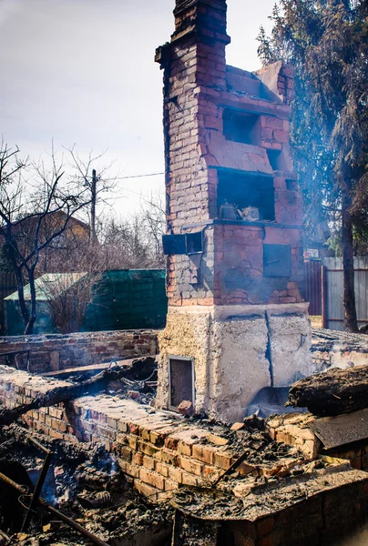 Yangın: tüm ev kalır — Stok fotoğraf