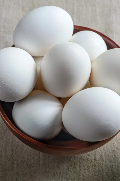 White fresh eggs — Stock Photo, Image