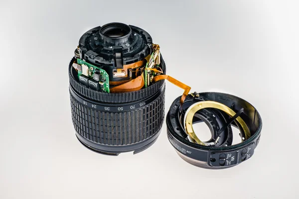 Is opened, disassembled the lens. — Stock Photo, Image