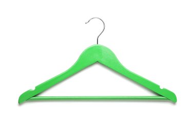 Beyaz arka planda elbise askısı