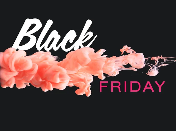 Text Black Friday Dark Background Paint Splash — Stock Photo, Image