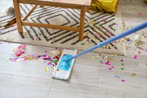 Cleaning Messy Room Party Celebration — Stock Photo, Image