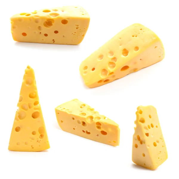 Tasty Cheese White Background — Stock Photo, Image