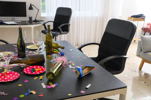 Interior Messy Office Party — Stock Photo, Image