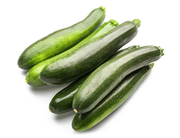 Fresh Zucchini Squashes White Background — Stock Photo, Image