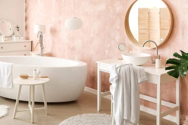 Interior Stylish Clean Bathroom — Stock Photo, Image