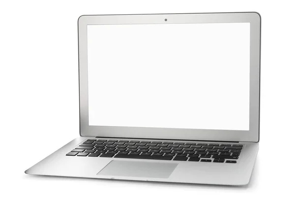 Moderner Laptop Auf Weißem Hintergrund — Stockfoto