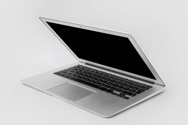 Laptop Moderno Fundo Cinza — Fotografia de Stock