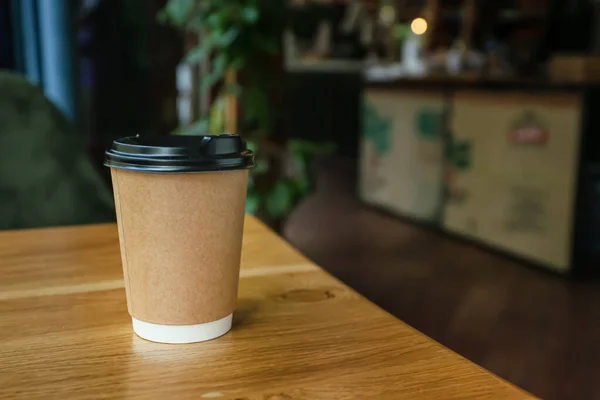 Чашка Гарячої Кави Столі Кафе — стокове фото