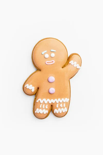 Tasty Gingerbread Cookie White Background — Stock Photo, Image