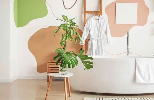 Interior Stylish Clean Bathroom — Stock Photo, Image