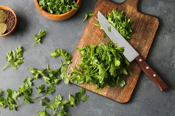 Composition Fresh Parsley Table — Stock Photo, Image