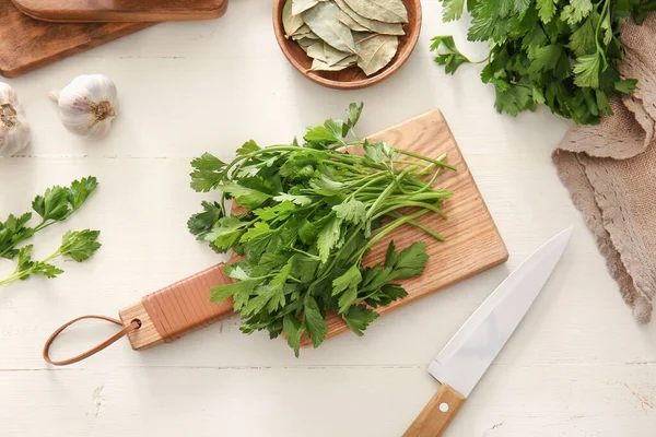 Composition Fresh Parsley Table — Stock Photo, Image