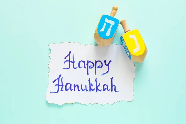 Dreidels Hanukkah Color Background — Stock Photo, Image