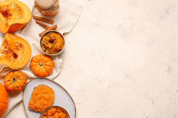 Tasty Pumpkin Jam Table — Stock Photo, Image