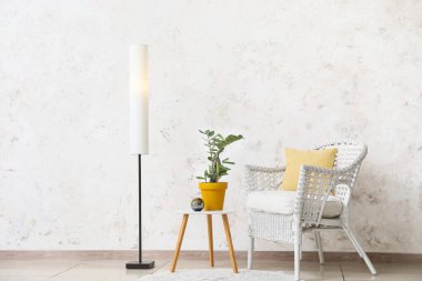 lşık modern oturma odasının içi