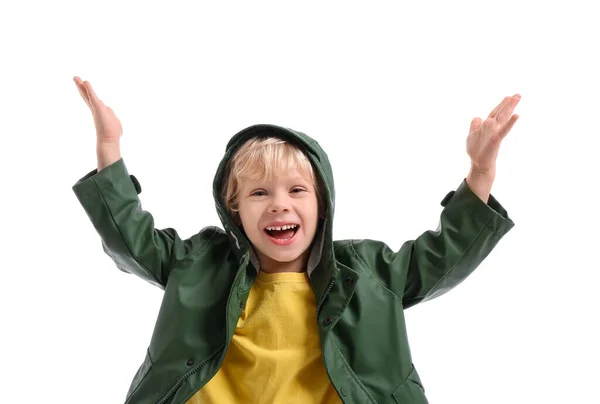 Lindo Niño Sobre Fondo Blanco — Foto de Stock