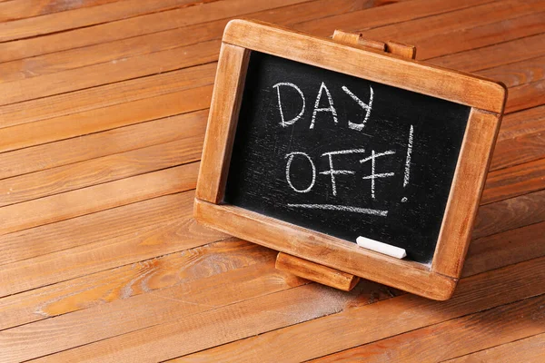 Chalkboard Text Day Wooden Background — Stock Photo, Image