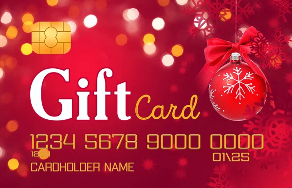 Mockup Della Gift Card Regali Natale Capodanno — Foto Stock