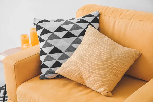Stylish Armchair Pillows Room — Stock Photo, Image