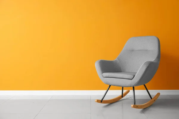 Stylish Armchair Color Wall Room — Stock Photo, Image