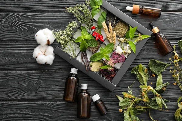 Ingredients Preparing Potions Alchemist Table — Stock Photo, Image