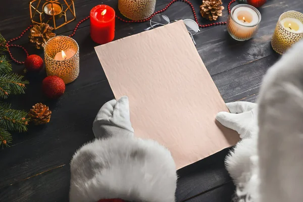 Santa Claus Empty Letter Table — Stock Photo, Image