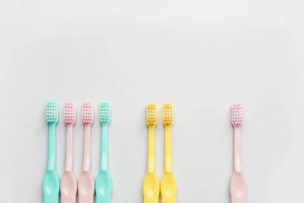 Tandenborstels Lichte Achtergrond — Stockfoto