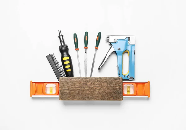 Set Construction Tools White Background — Stock Photo, Image