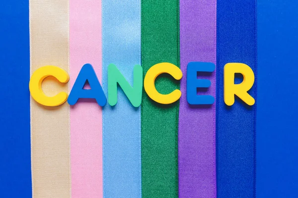 Parola Cancro Sfondo Colori — Foto Stock