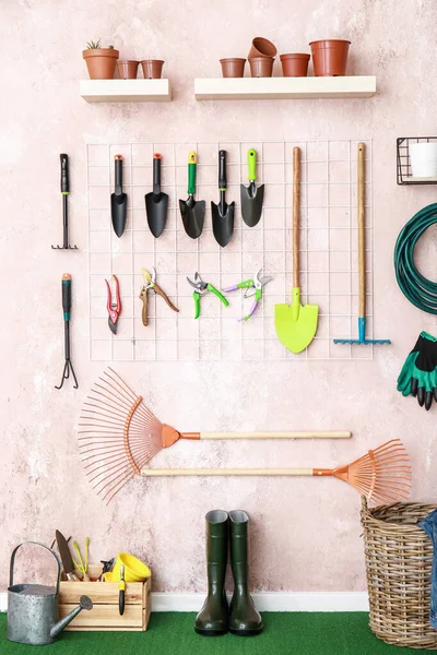 Different Gardening Supplies Barn — Stock Photo, Image