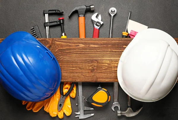 Set Construction Tools Dark Background — Stock Photo, Image