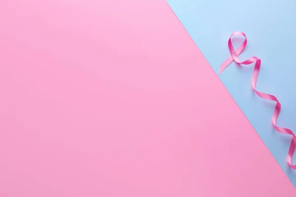 Ροζ Κορδέλα Φόντο Χρώματος Έννοια Ευαισθητοποίησης Του Καρκίνου Του Μαστού — Φωτογραφία Αρχείου