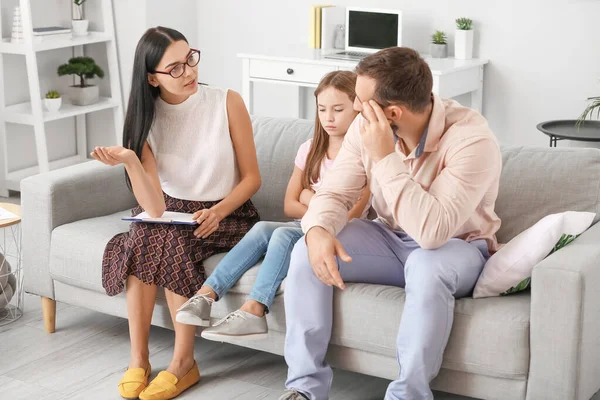 Female Psychologist Working Family Office — Stock Photo, Image