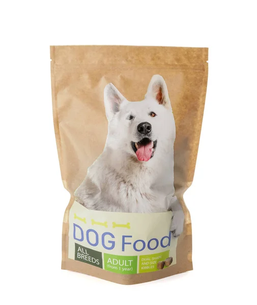 Tasty Pet Food White Background — Stock Photo, Image