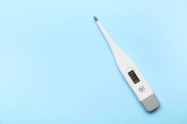 Electronic Thermometer Color Background — Stock Photo, Image