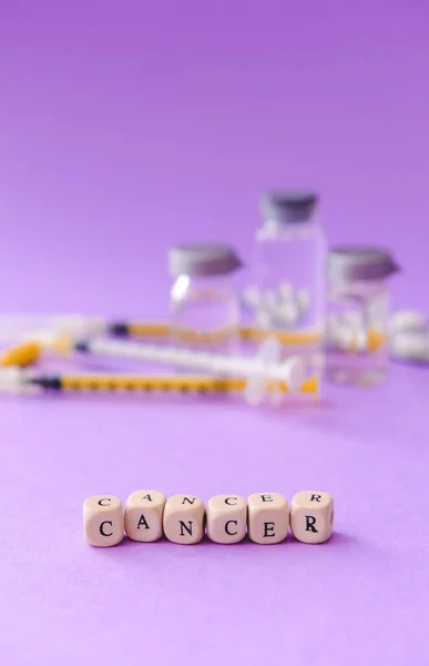 Word Cancer Kleur Achtergrond — Stockfoto