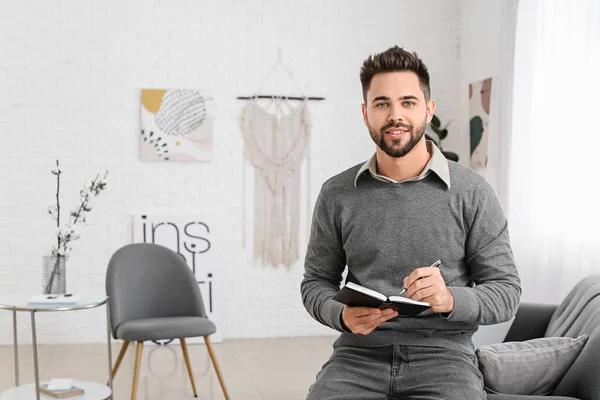 Portrait Young Male Psychologist Office — Stock Photo, Image