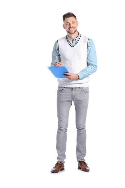 Male Psychologist White Background — Stock Photo, Image