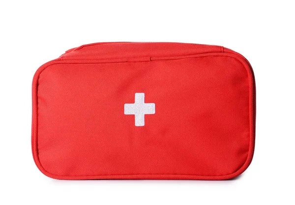 Beyaz arkaplanda ilk yardım çantası