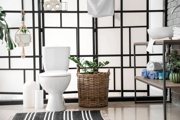 Stylový Interiér Moderních Toalet — Stock fotografie