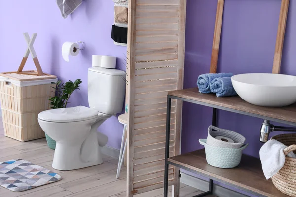 Stilvolles Interieur Der Modernen Toilette — Stockfoto