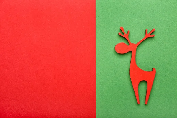 Beautiful Christmas Deer Color Background — Stock Photo, Image