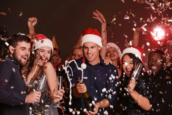 Young people celebrating New Year in night club